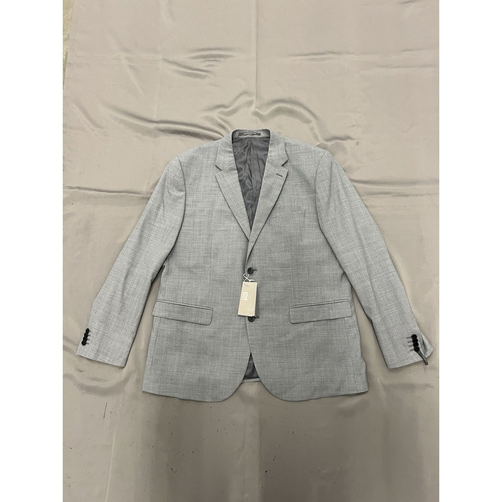 H&M Slim Fit Wool Blazer Jacket Men's 50R Gray NWT!